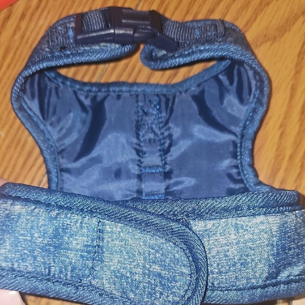 Play On Blue Denim Dog Harness Size XSMALL